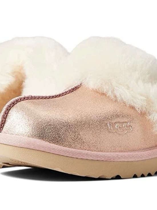 UGG Other - UGG Kids Rose Gold Metallic Shearling Clog